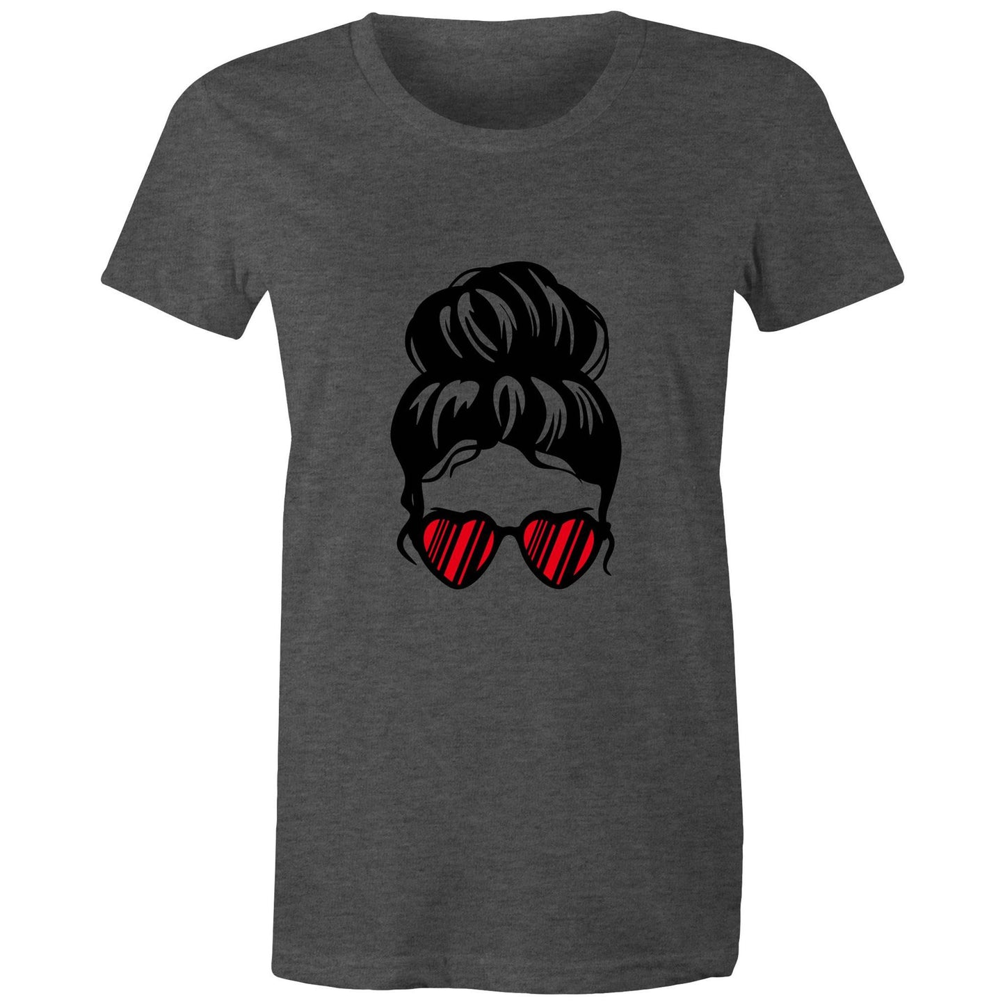 messy bun Adult womens tee