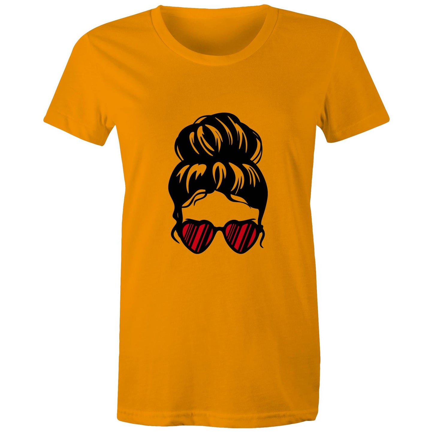 messy bun Adult womens tee