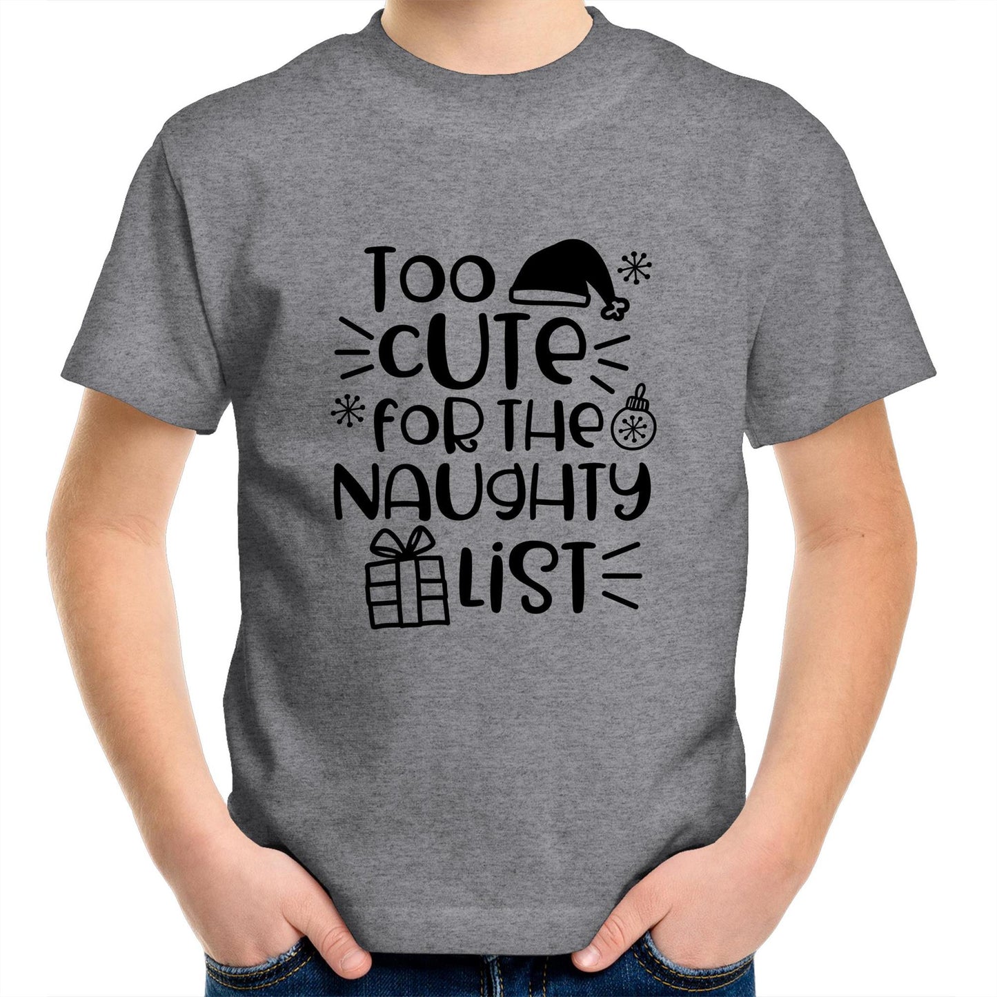 Too cute for the naughty list Kids tee