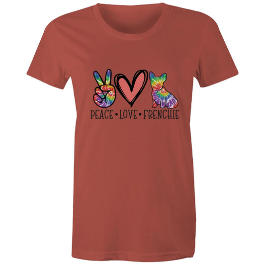 peace.love.frenchie Adult womens tee