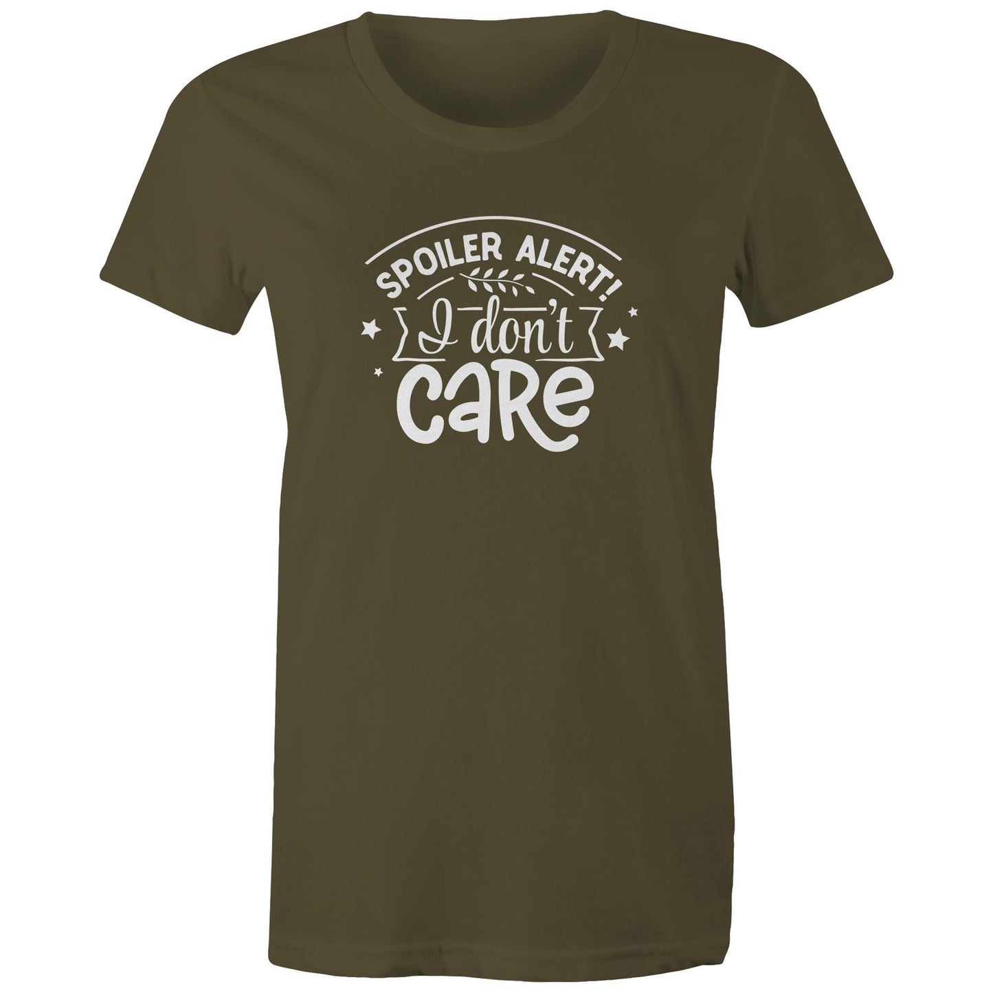 Spoiler Alert I don't care Adult womens tee