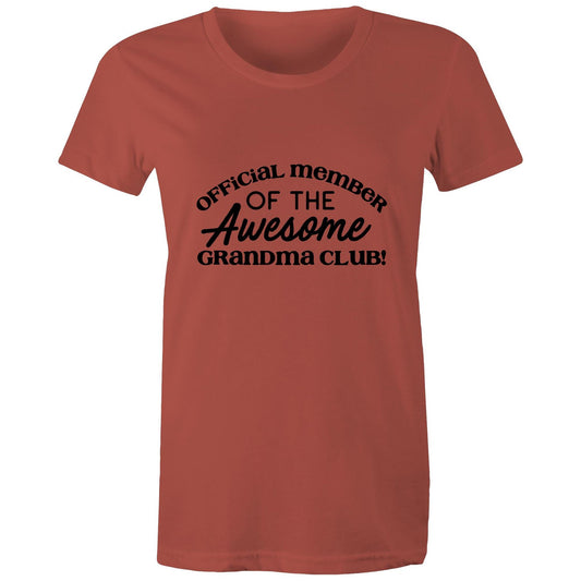 Official member of the awesome grandma club Adult womens tee