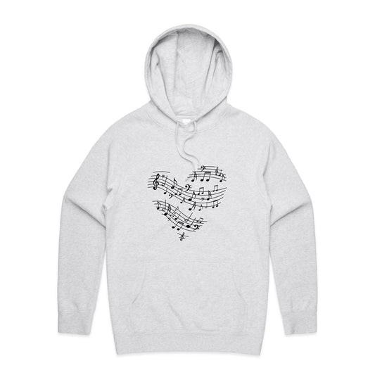 Music heart Adult Hoodie