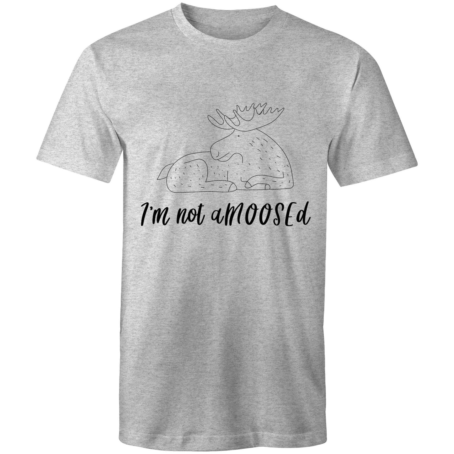 i'm not aMOOSEd Adult mens tee