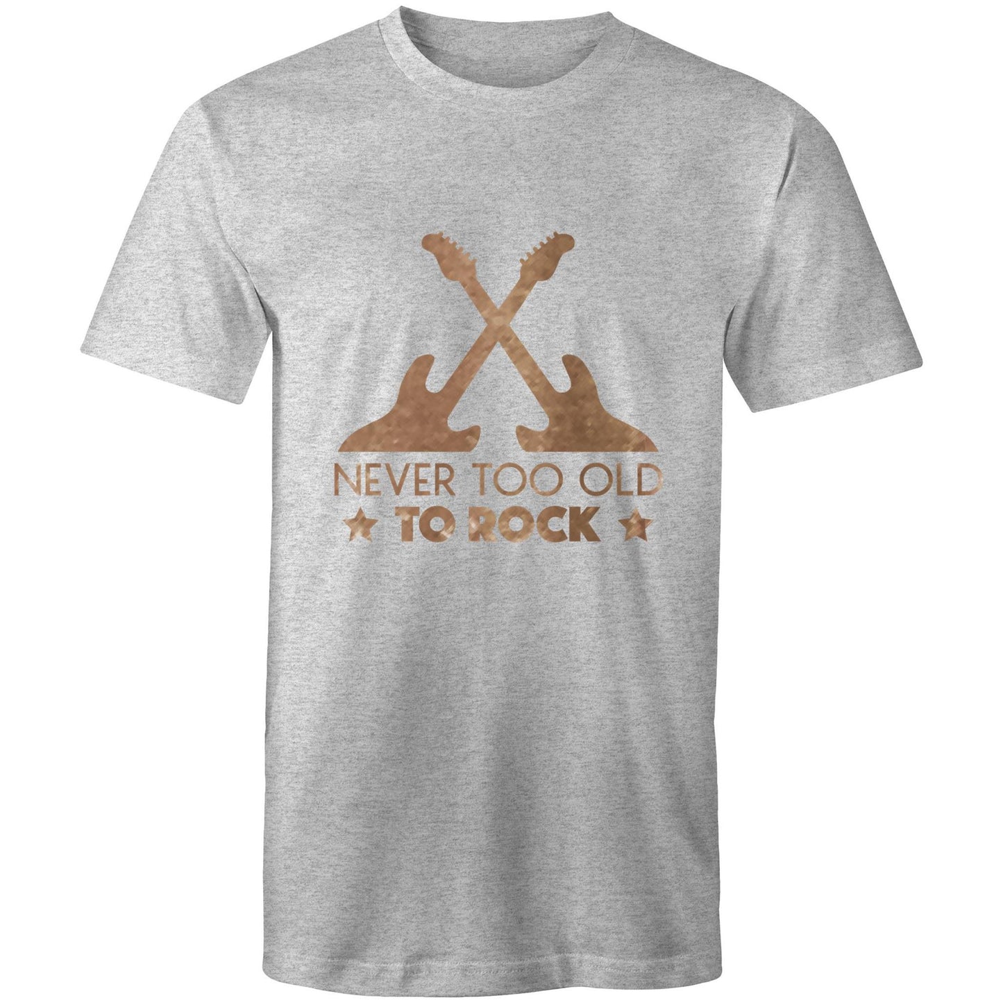 Never to old to rock Adult mens tee