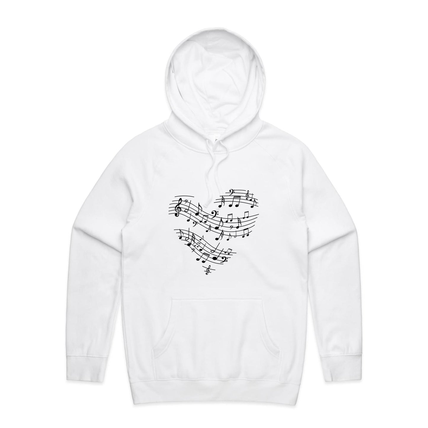 Music heart Adult Hoodie