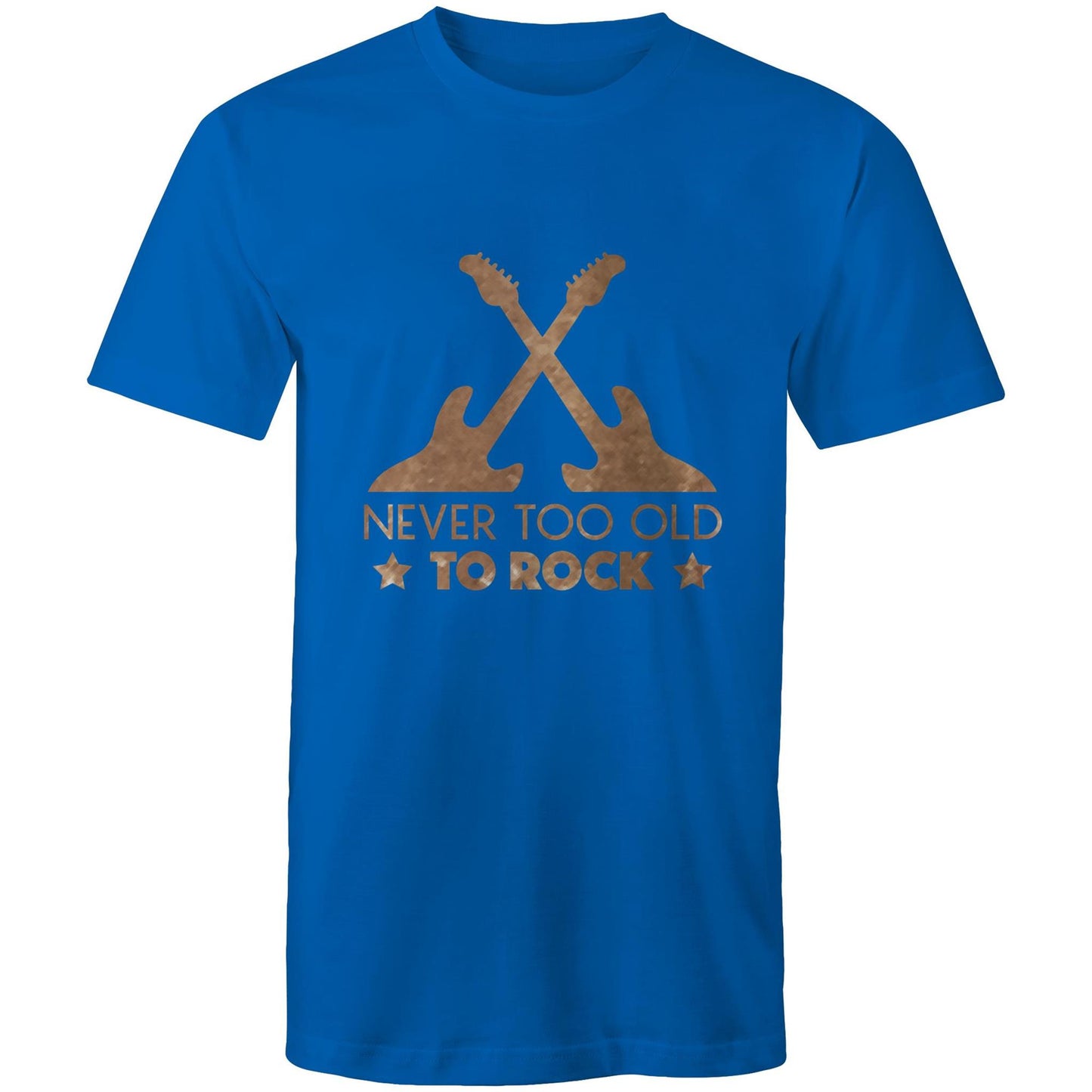 Never to old to rock Adult mens tee