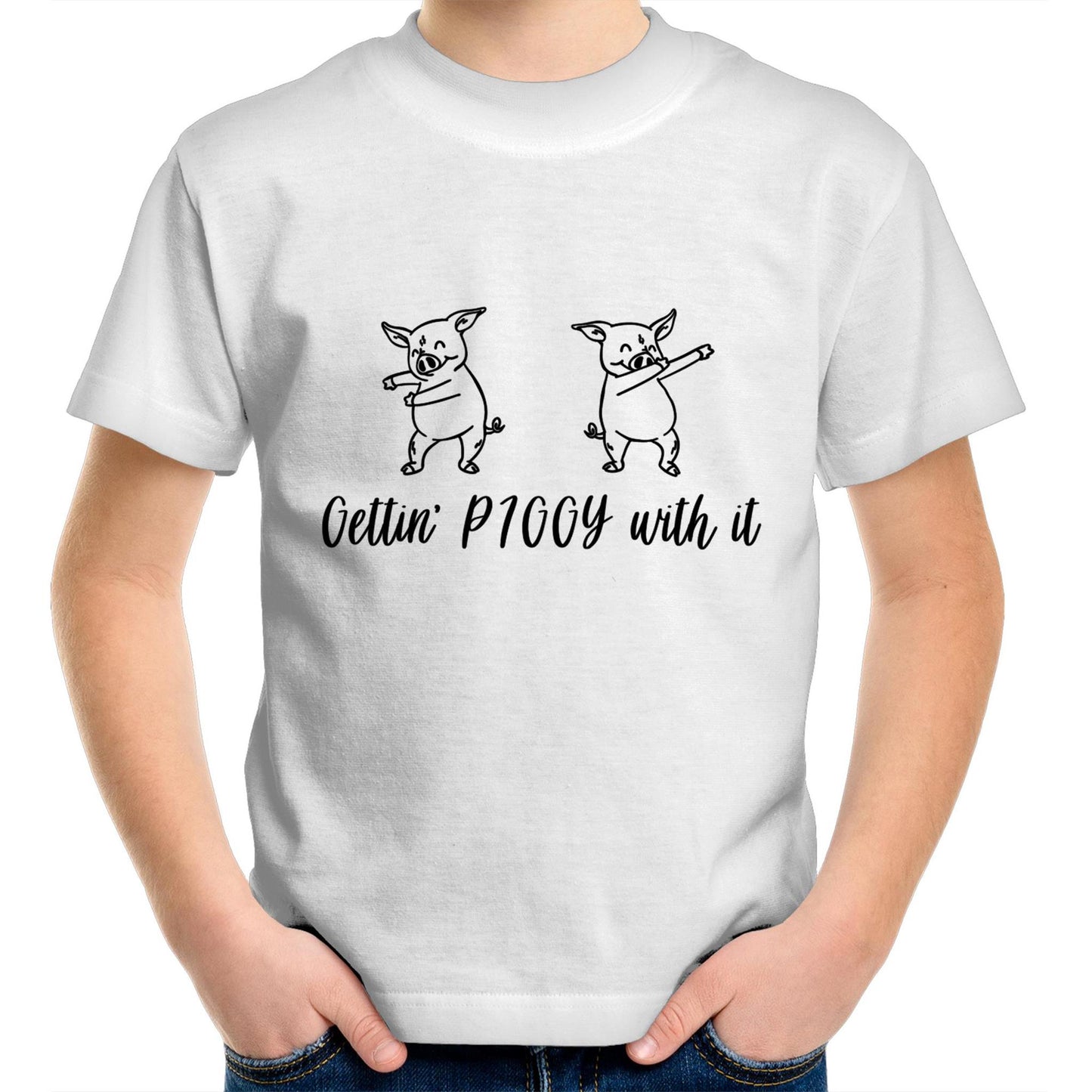 Gettin' PIGGY with it Kids tee