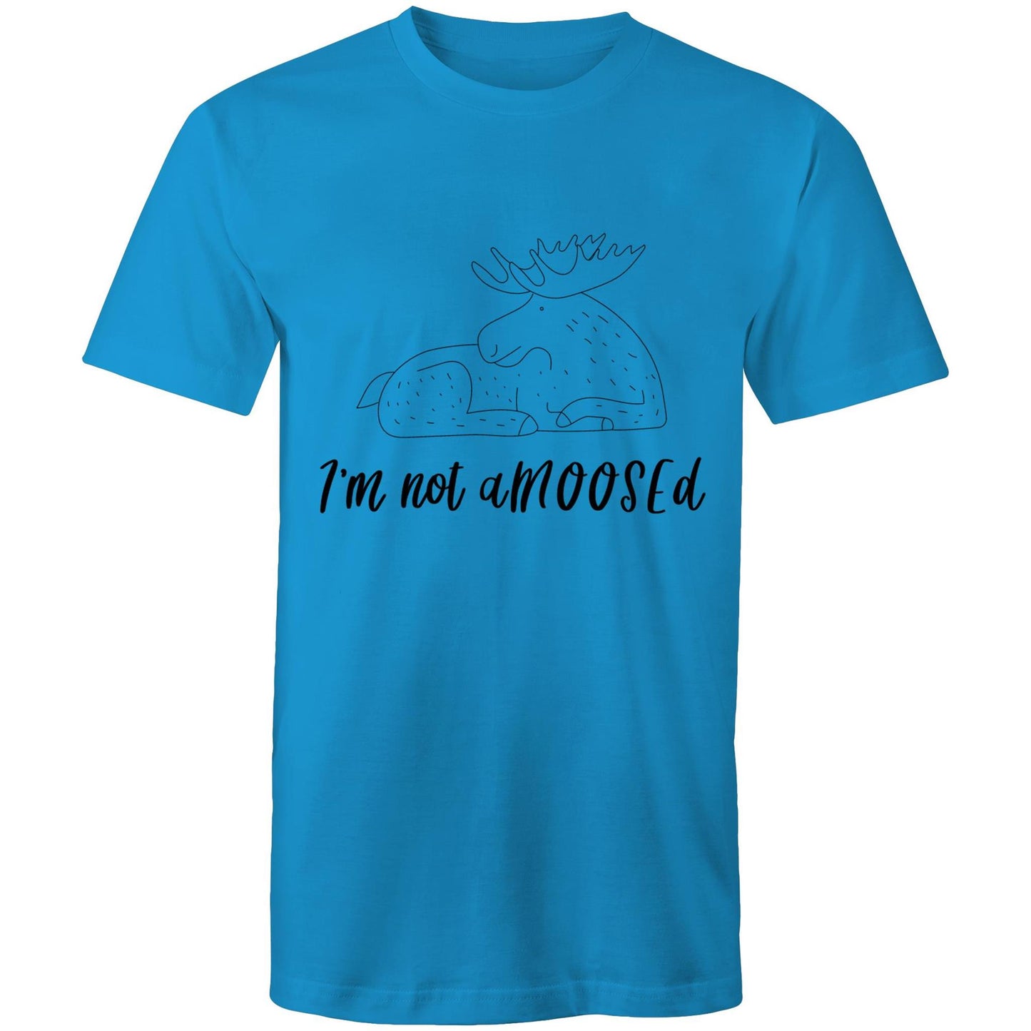 i'm not aMOOSEd Adult mens tee