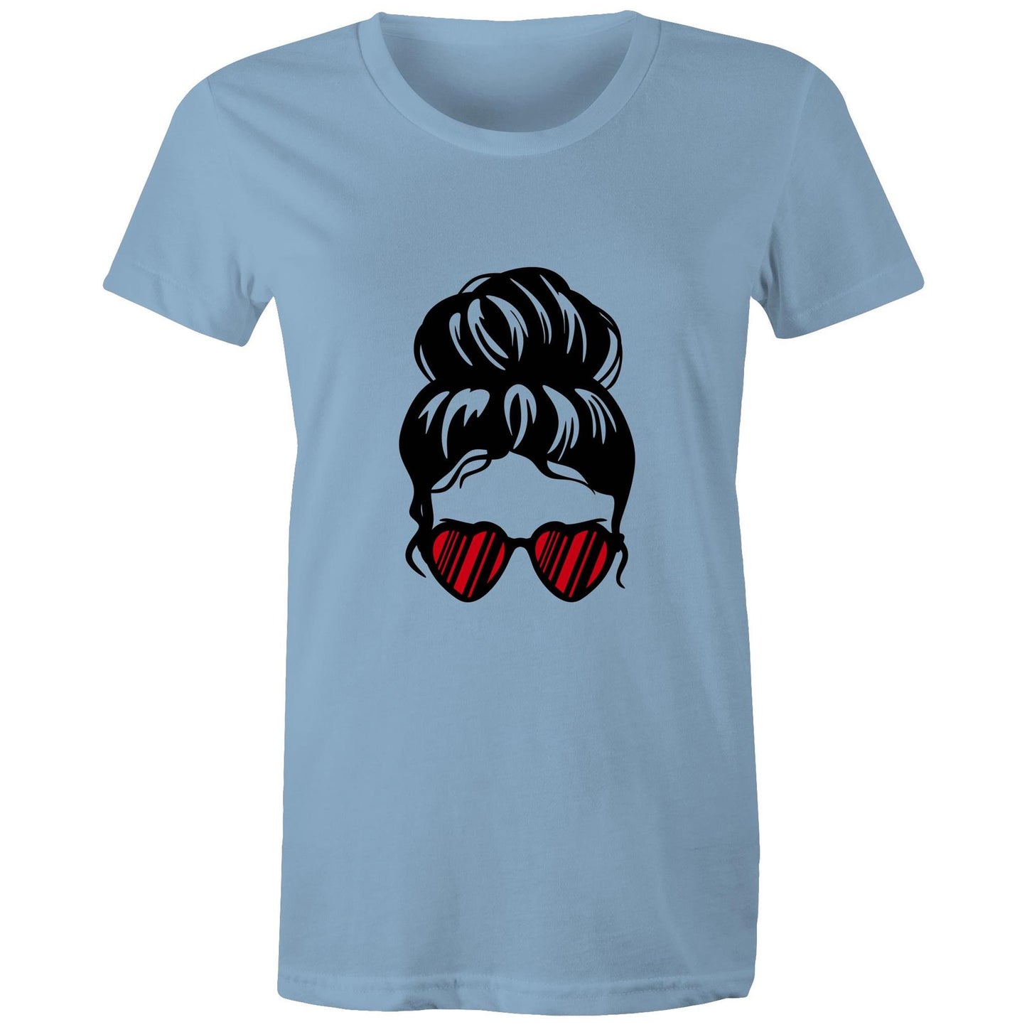 messy bun Adult womens tee