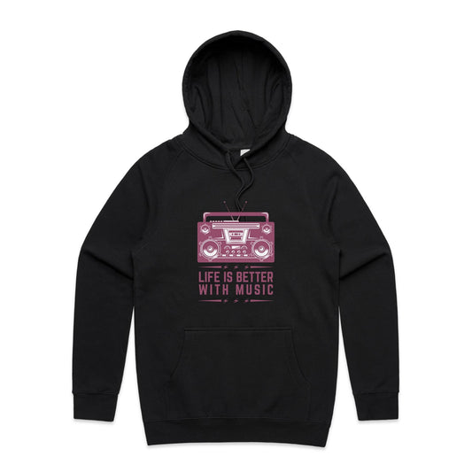 Life is better with music Hoodie