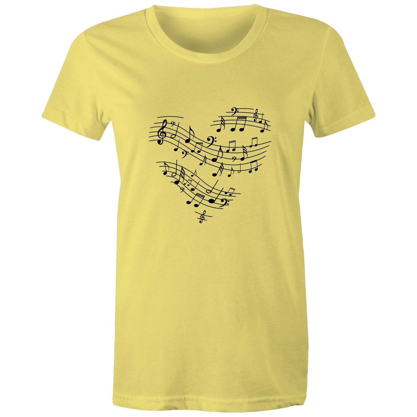 Music heart Adult womens tee