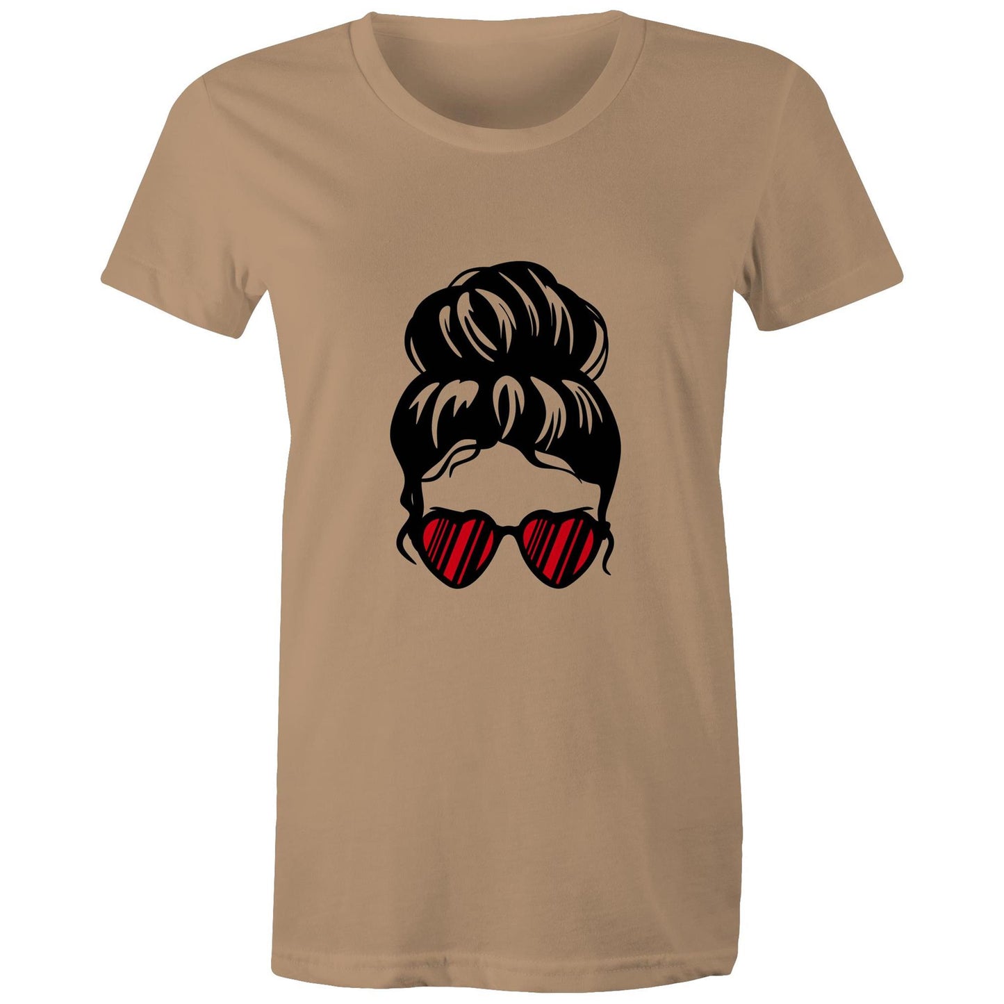 messy bun Adult womens tee