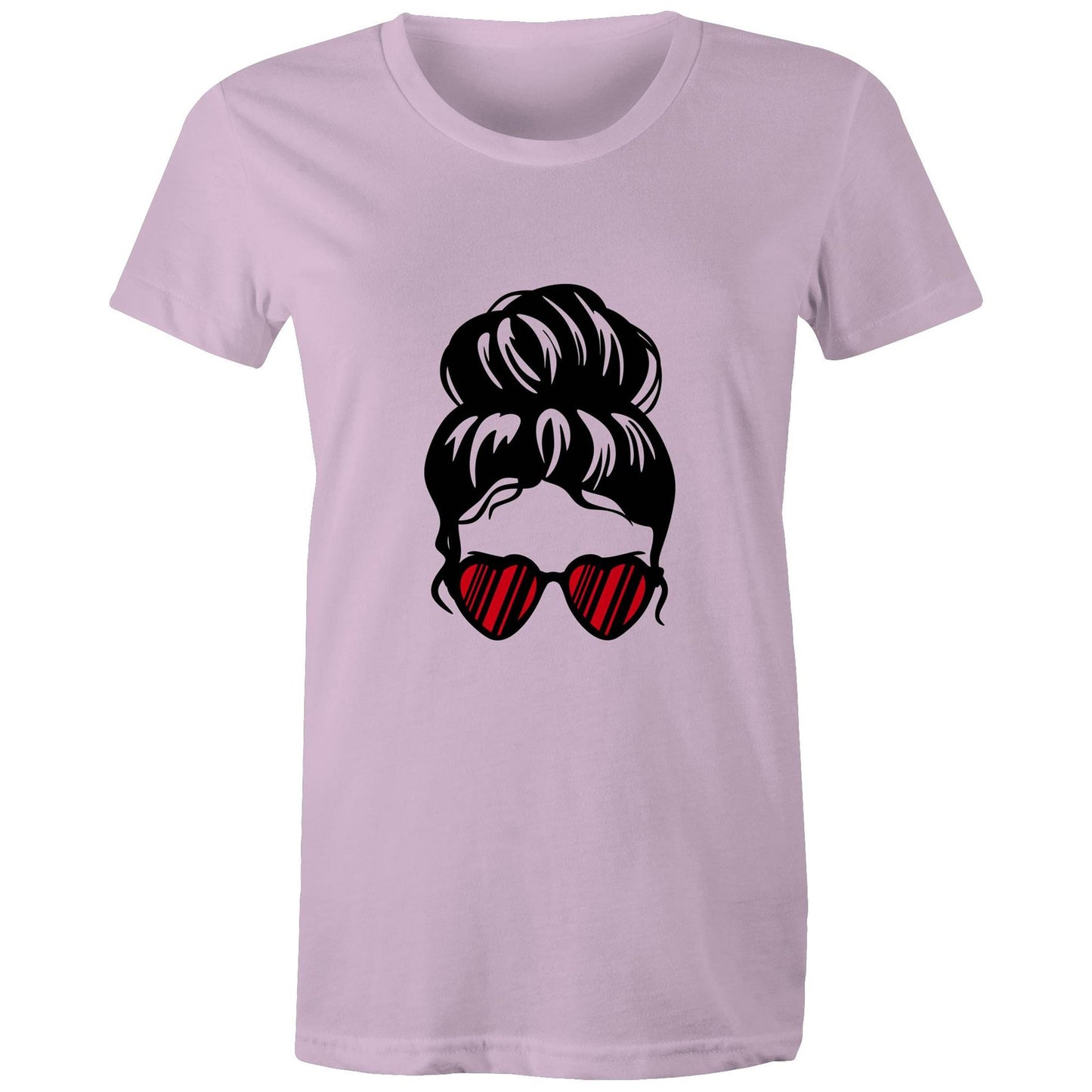 messy bun Adult womens tee