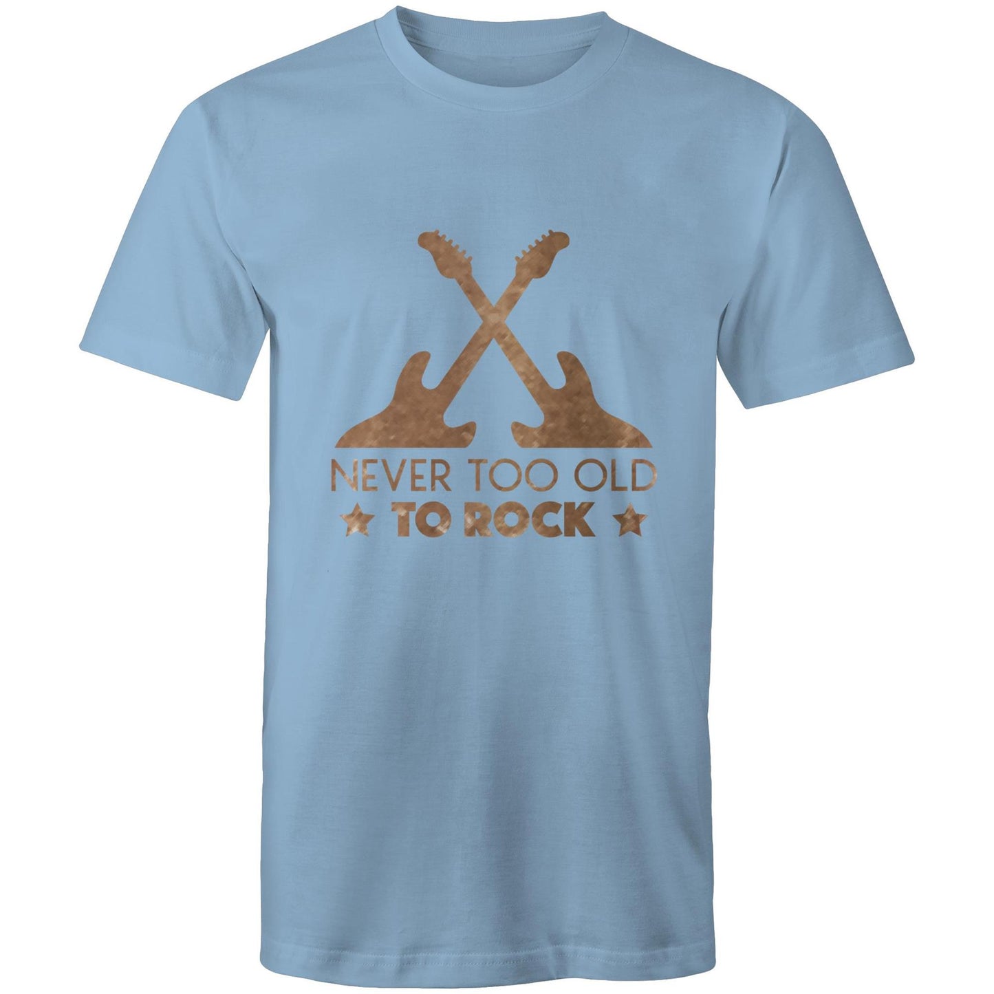 Never to old to rock Adult mens tee