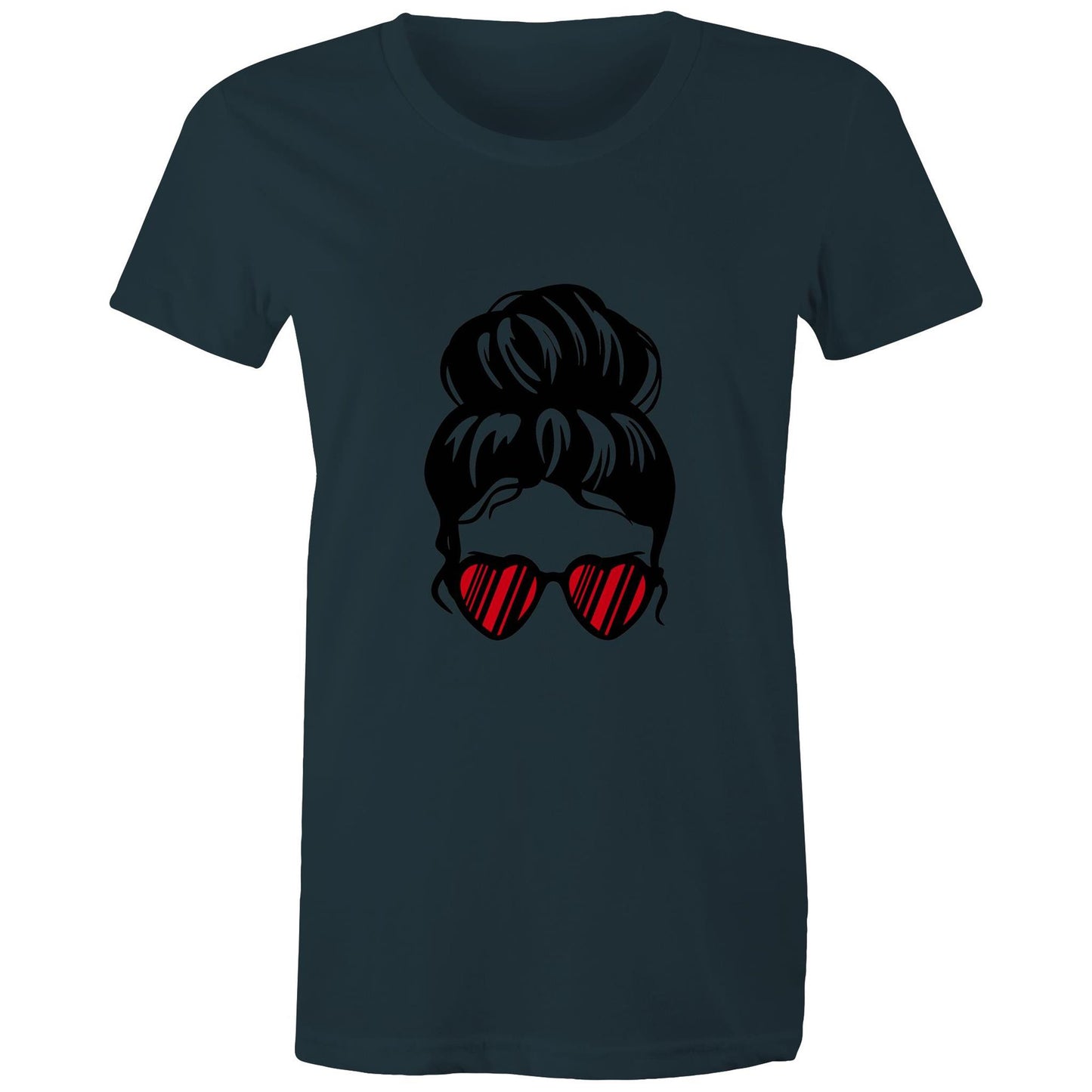 messy bun Adult womens tee