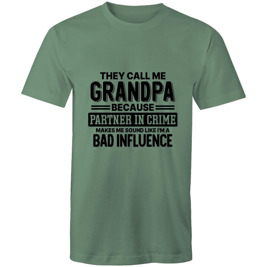 They call me Grandpa Adult mens tee