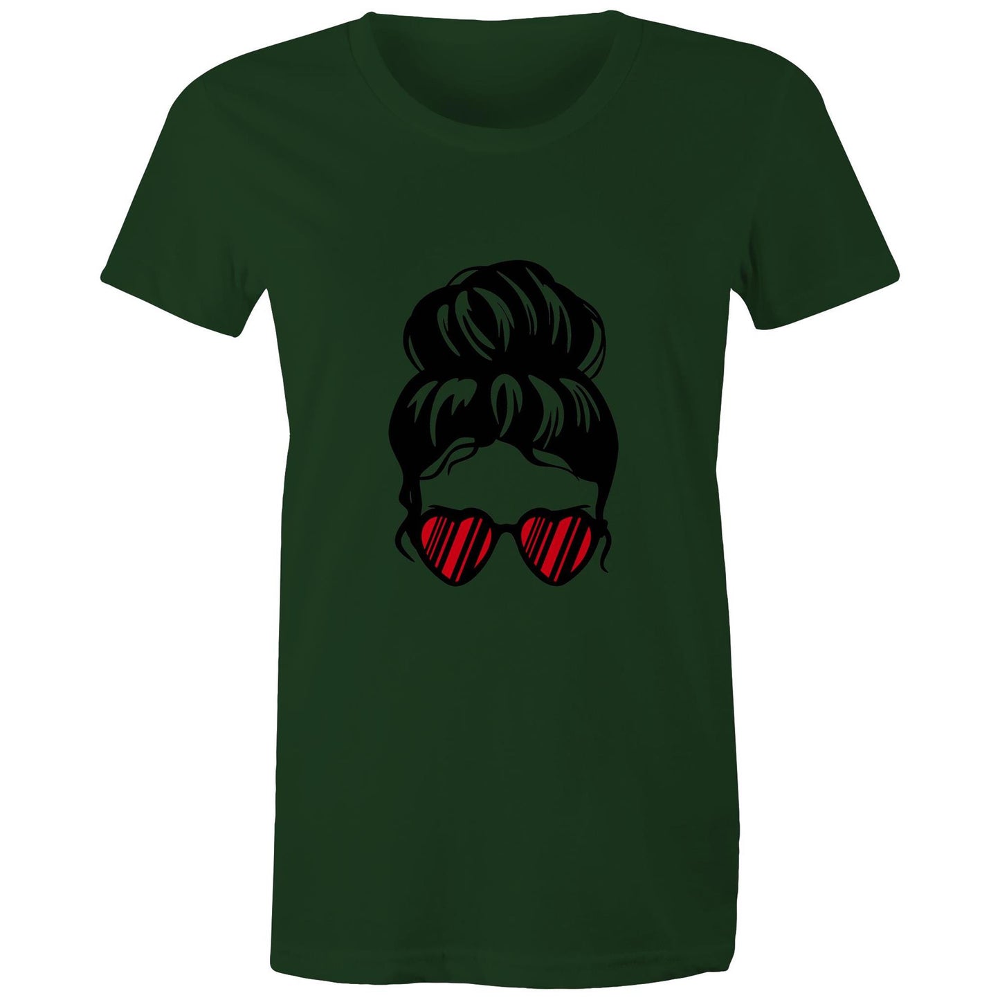 messy bun Adult womens tee