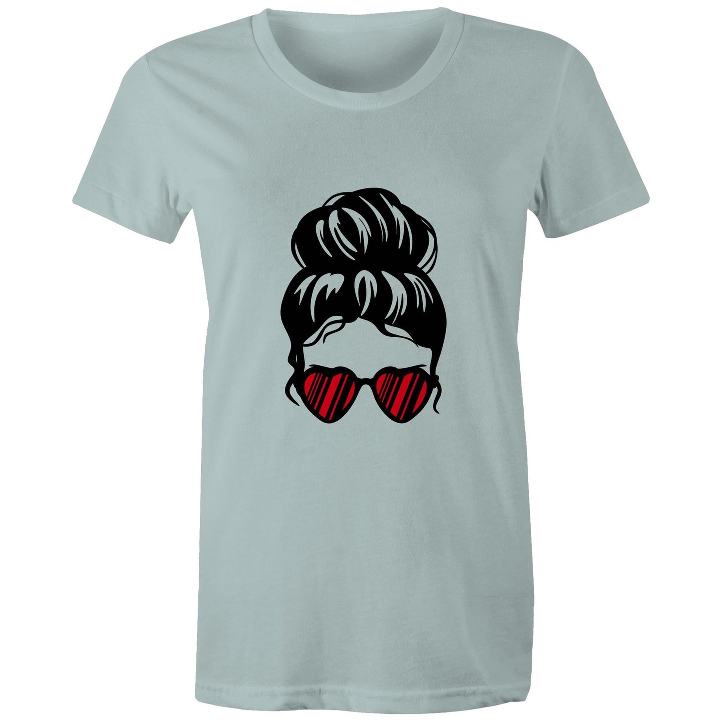 messy bun Adult womens tee