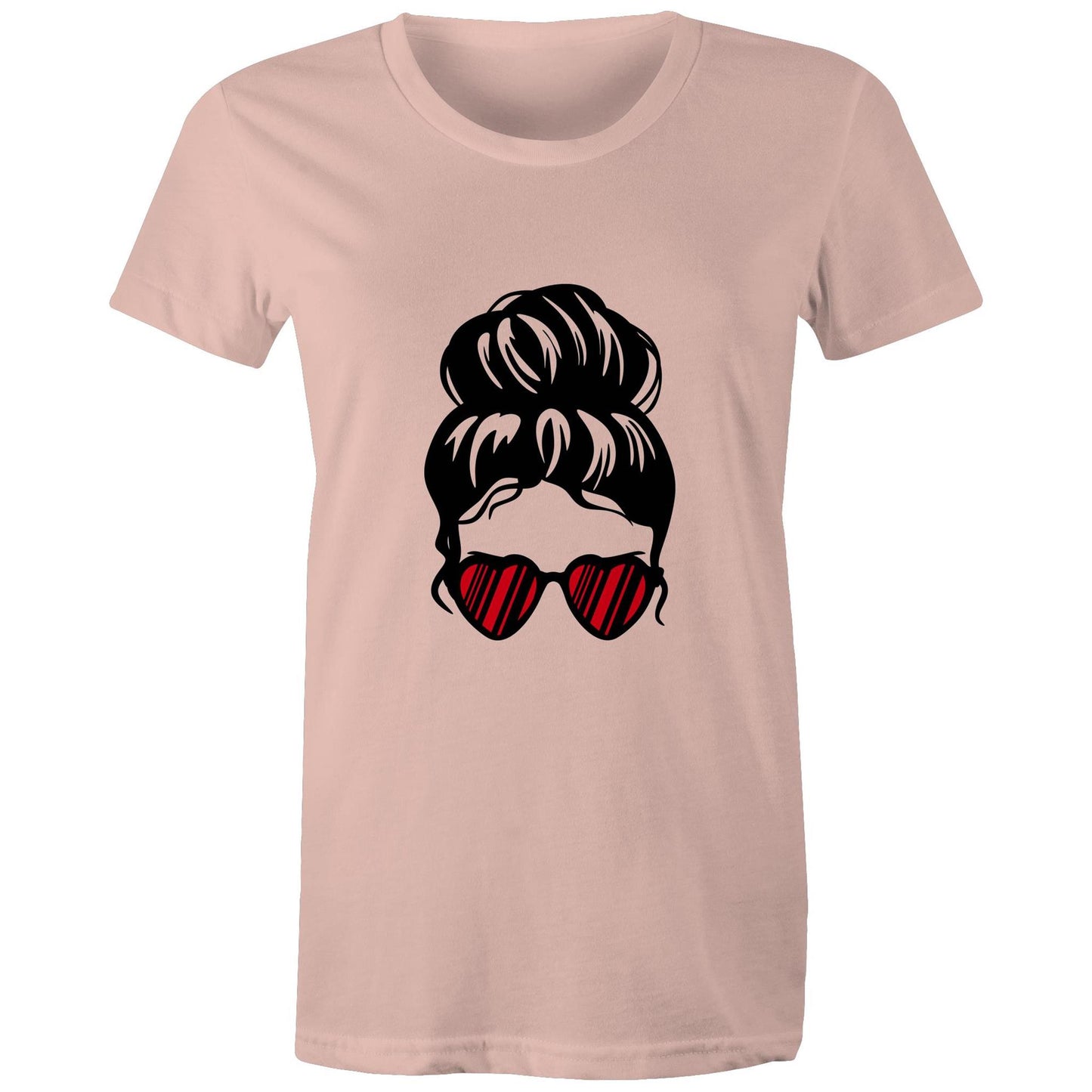 messy bun Adult womens tee