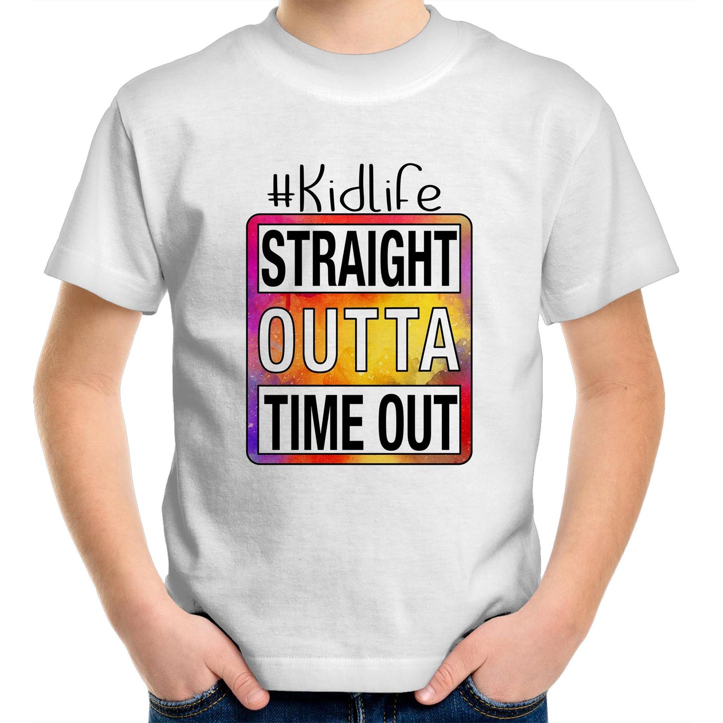 Straight outta time out Kids tee