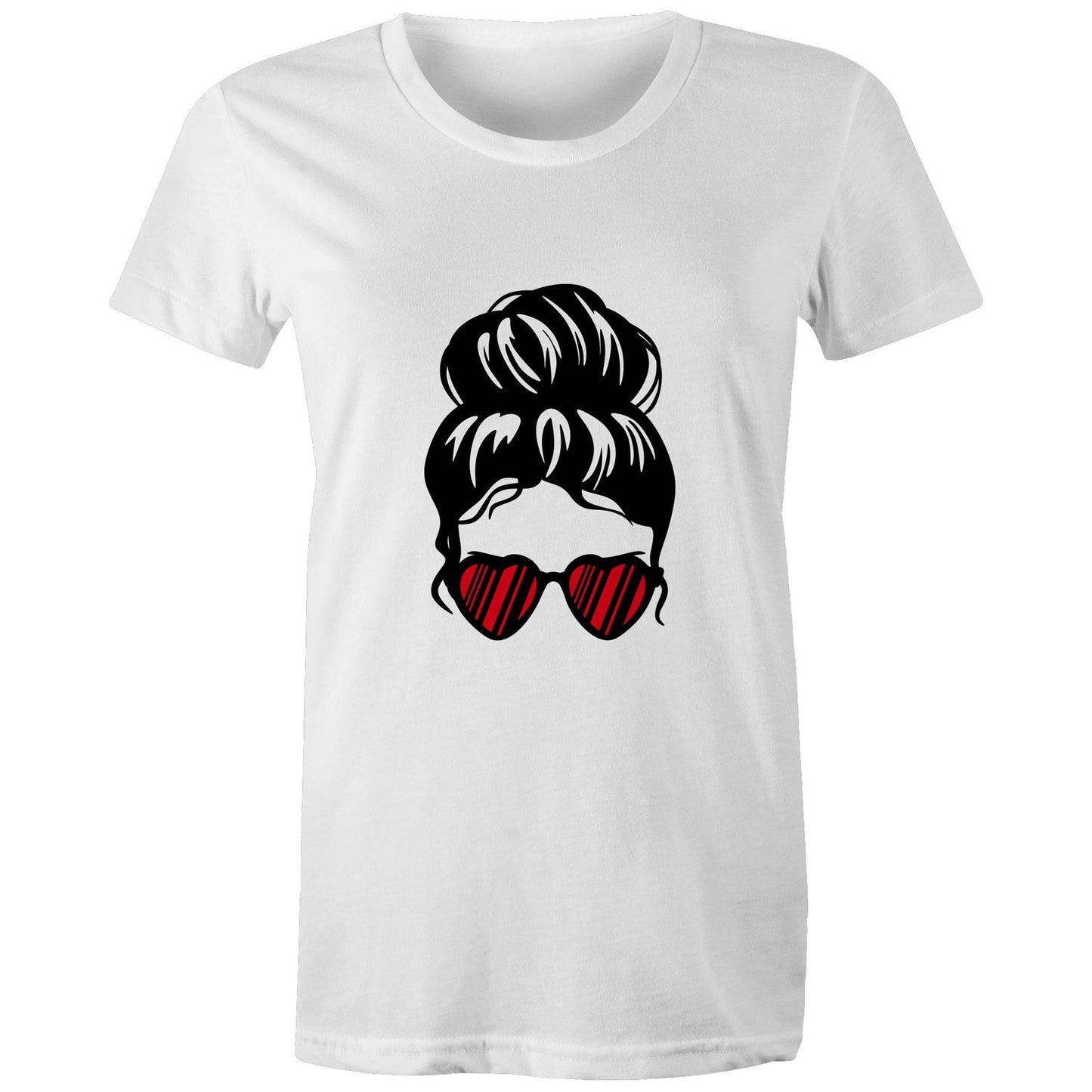 messy bun Adult womens tee