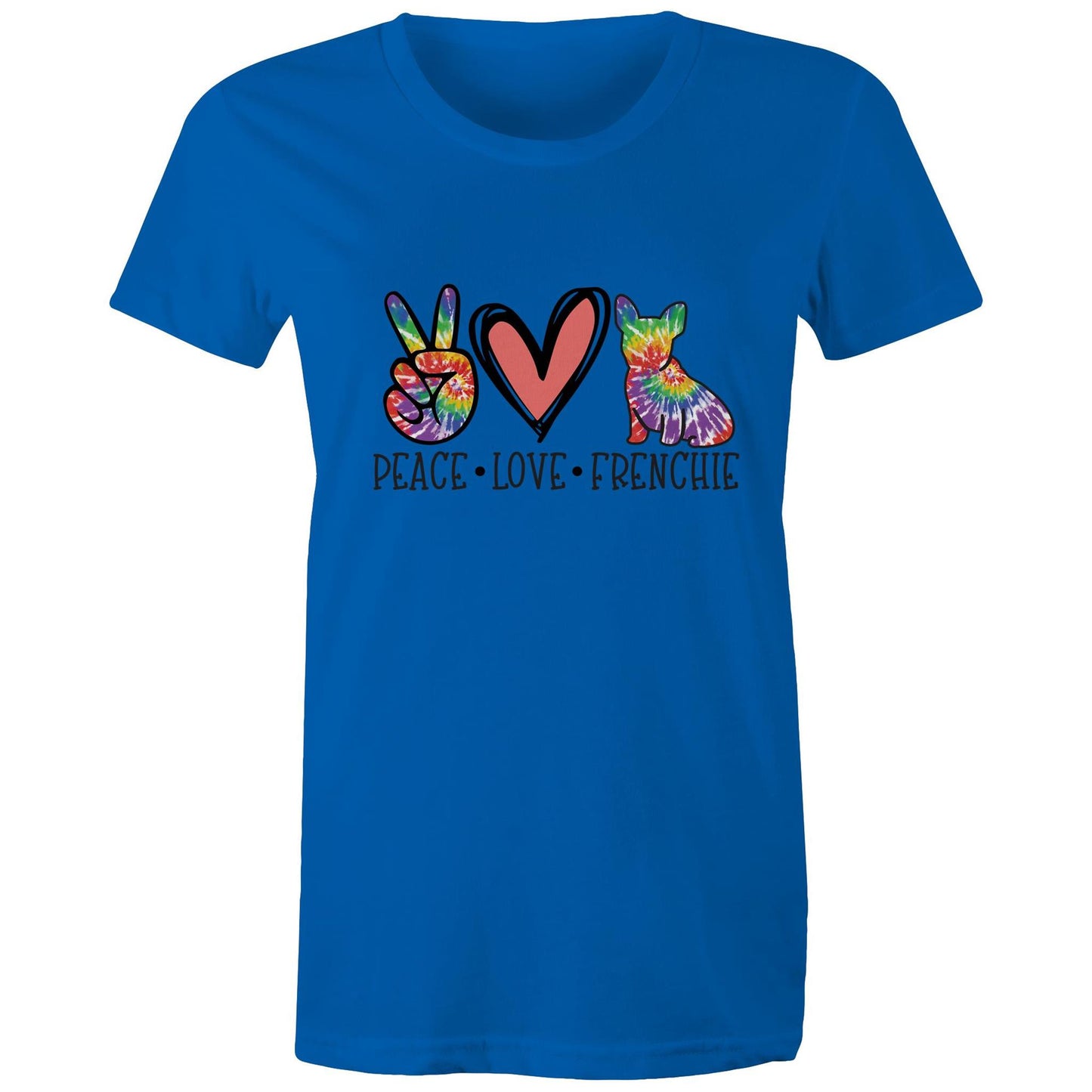 peace.love.frenchie Adult womens tee