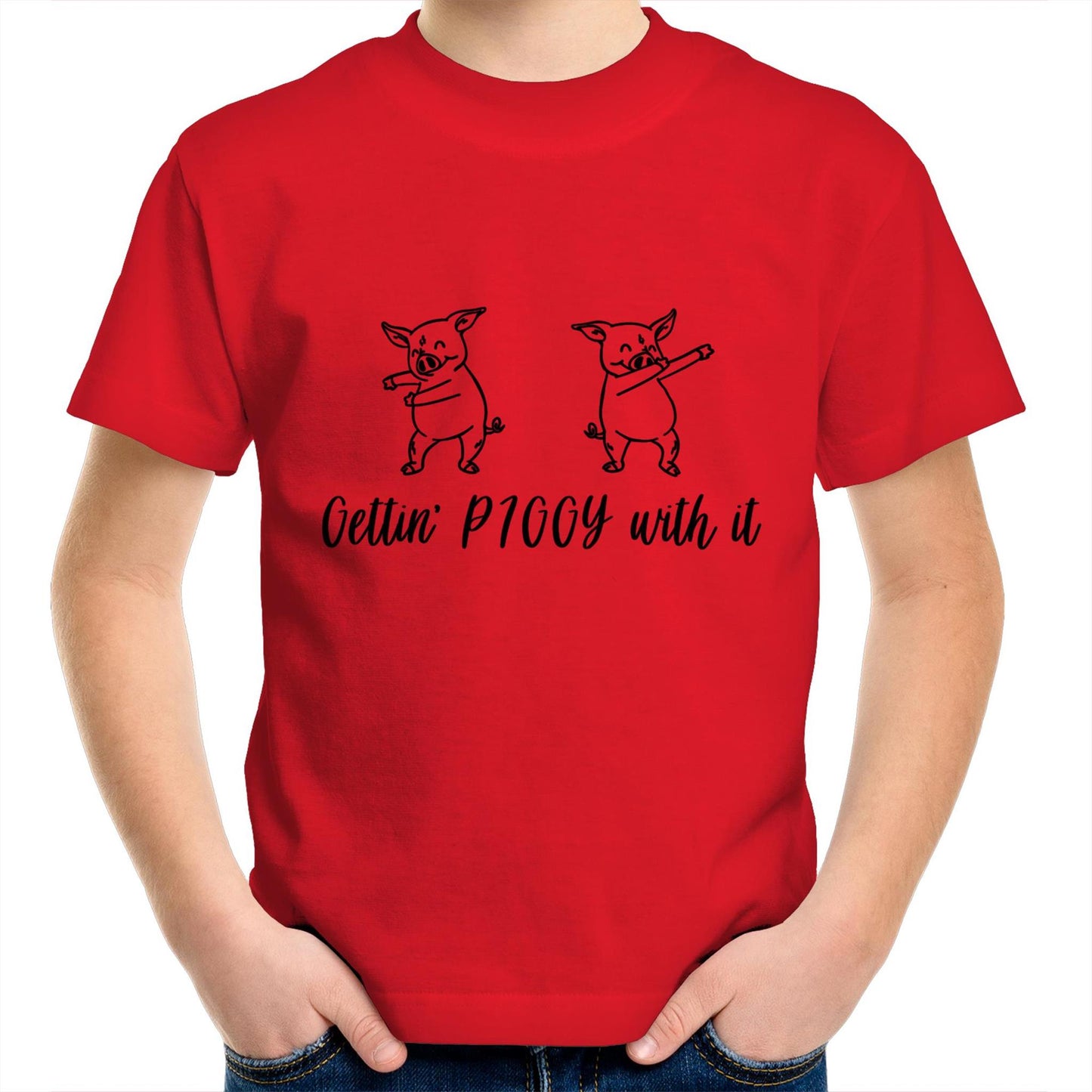 Gettin' PIGGY with it Kids tee