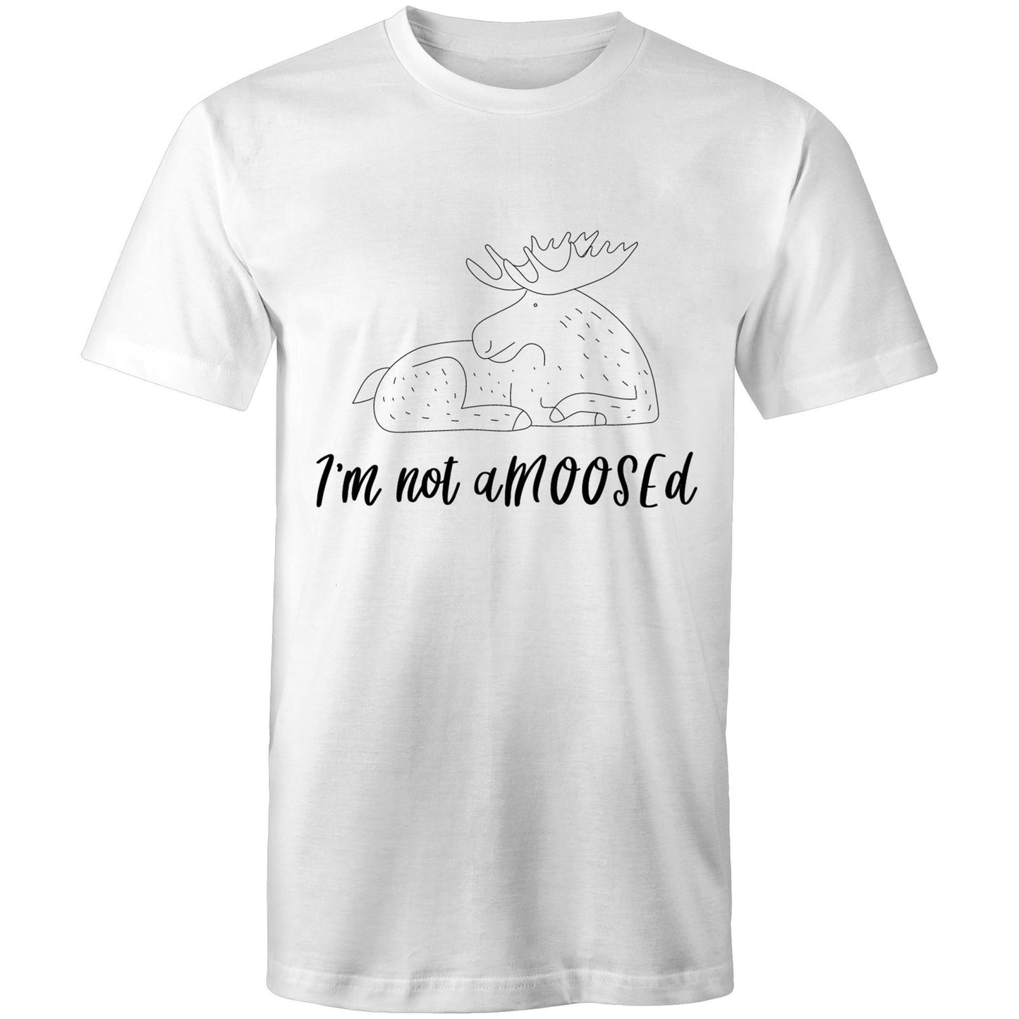 i'm not aMOOSEd Adult mens tee