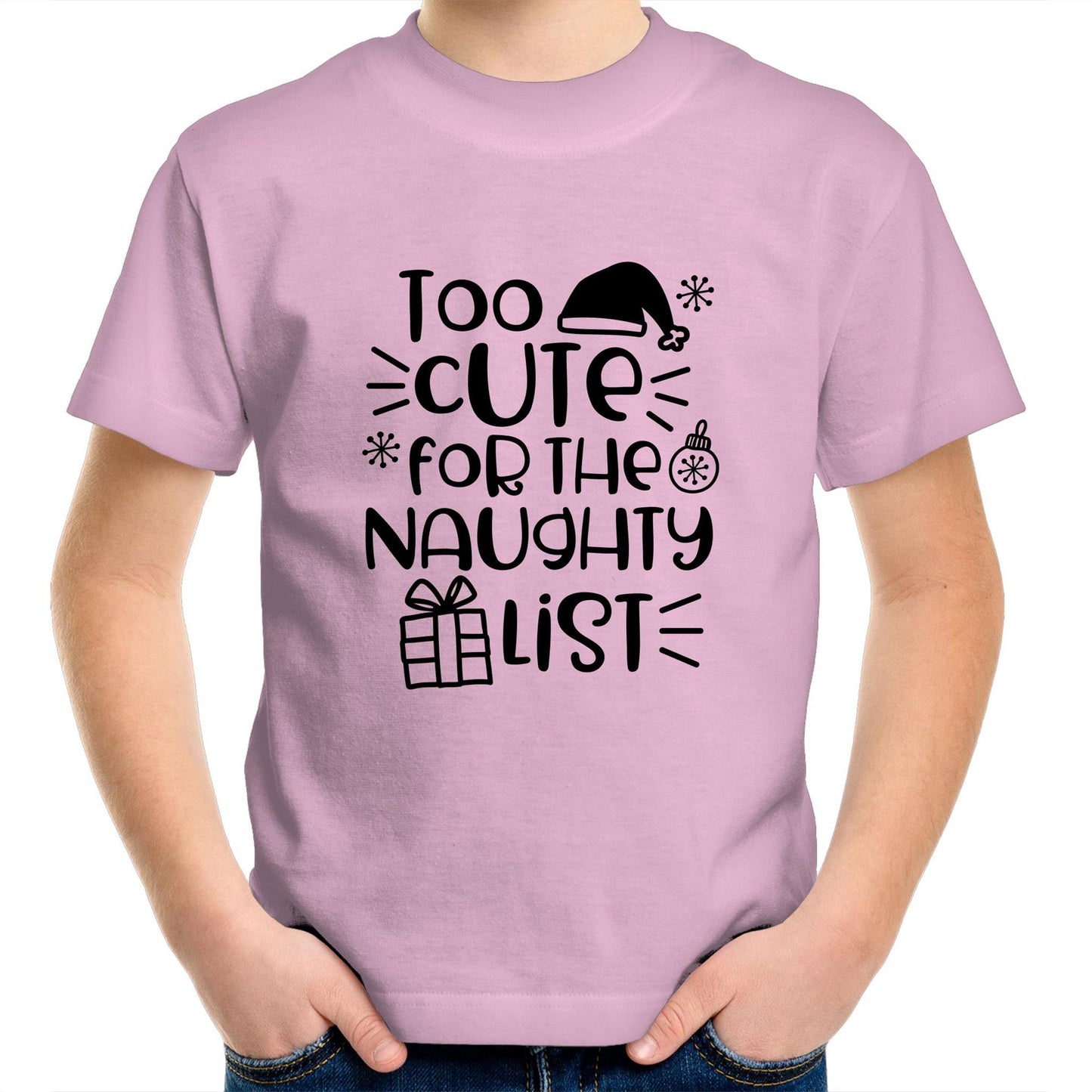 Too cute for the naughty list Kids tee