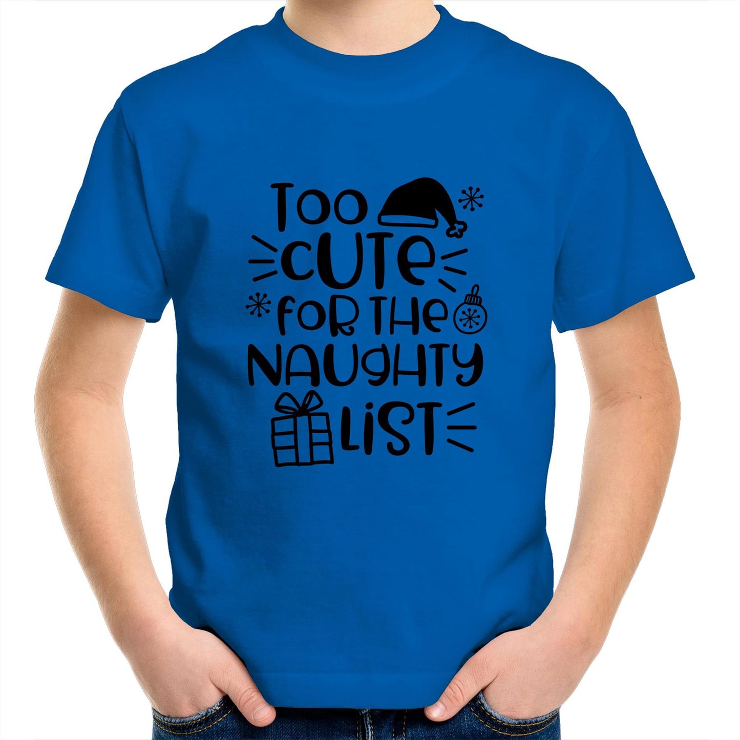 Too cute for the naughty list Kids tee