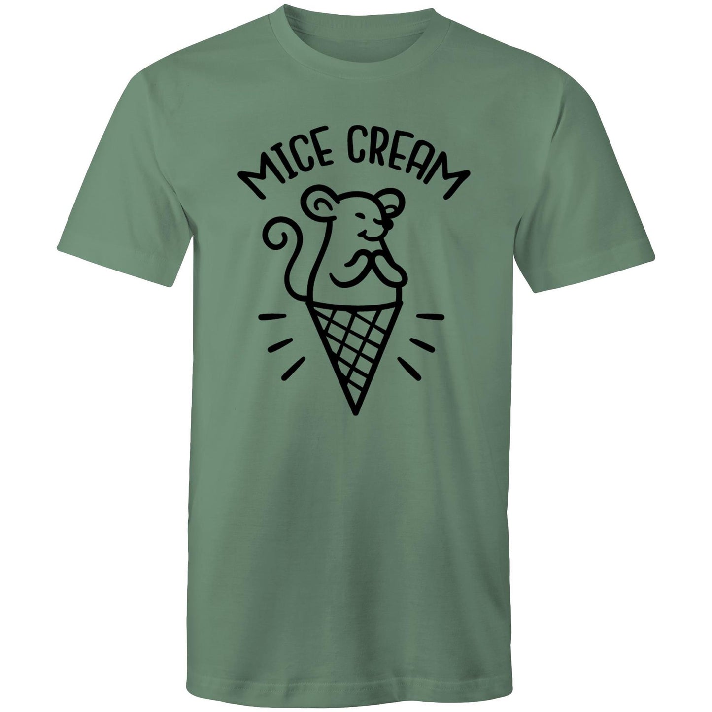 MICE cream Adult mens tee