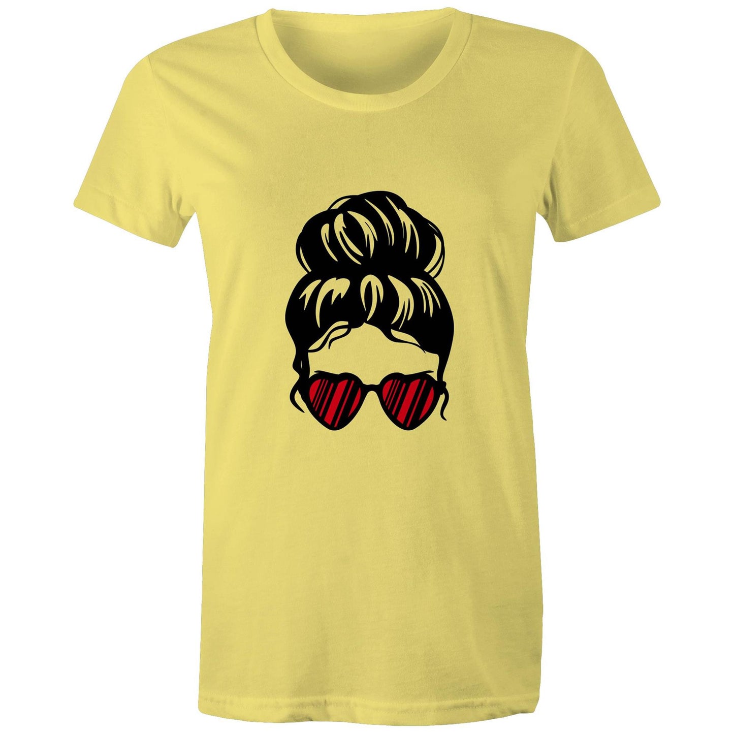 messy bun Adult womens tee