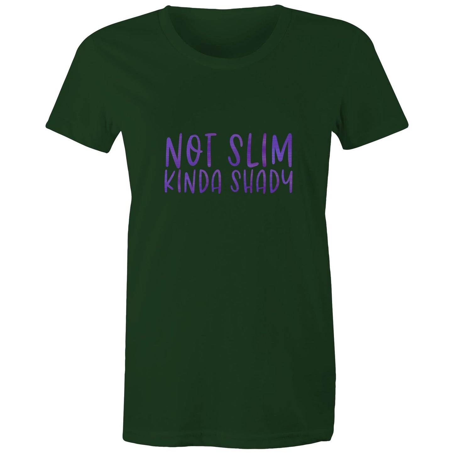 Not slim kinda shady adult womens tee