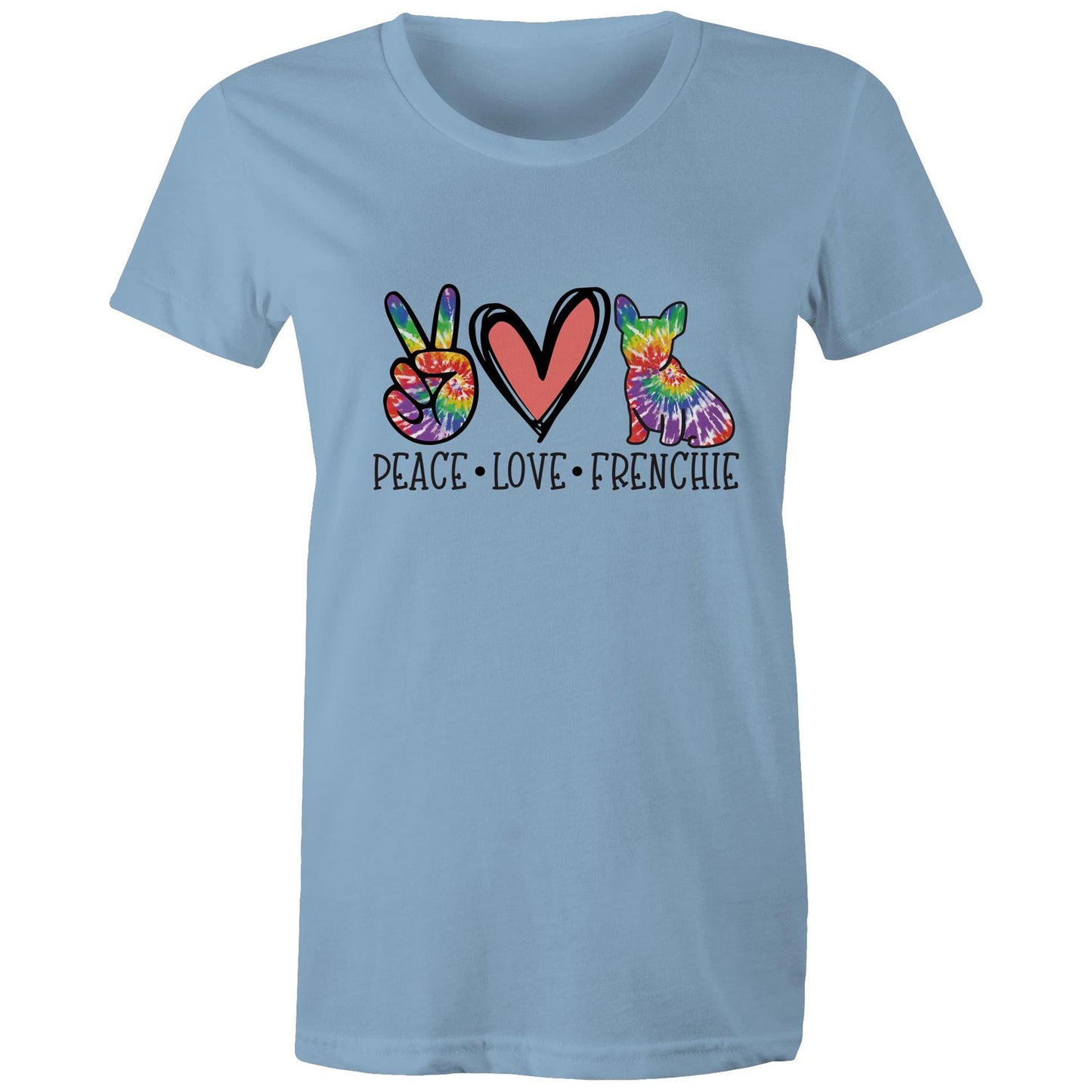 peace.love.frenchie Adult womens tee