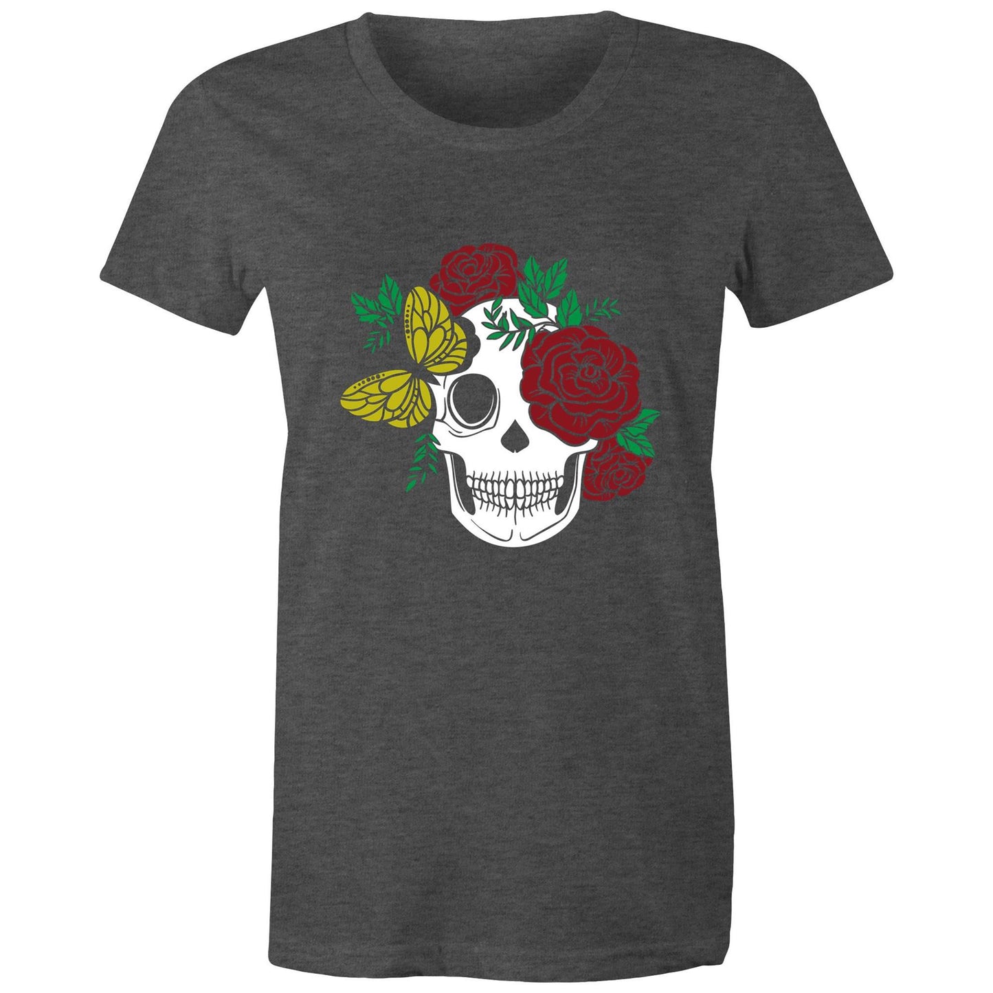 Rose Skull Adult womens tee