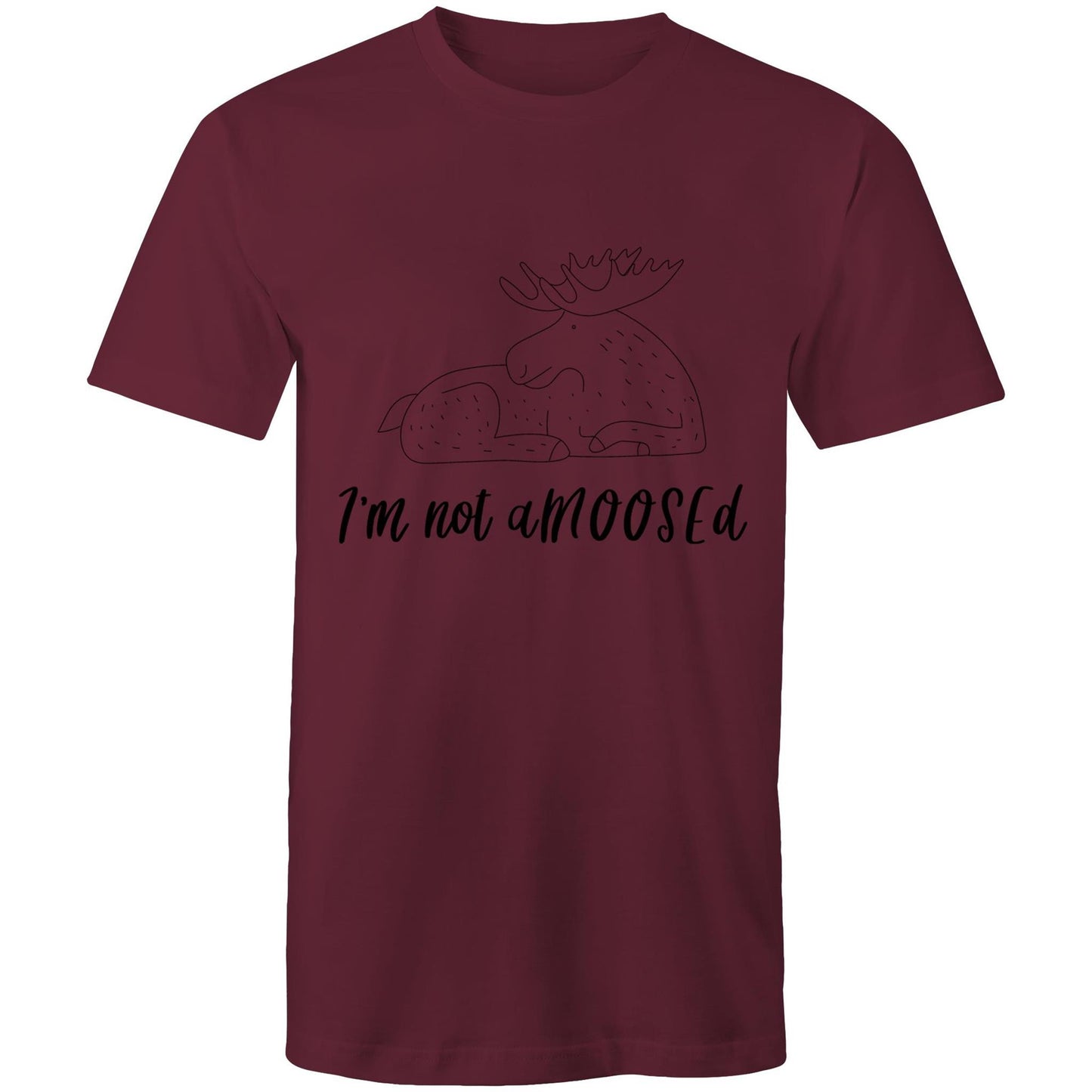 i'm not aMOOSEd Adult mens tee