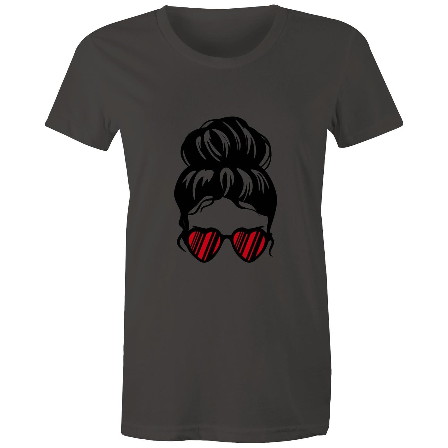 messy bun Adult womens tee