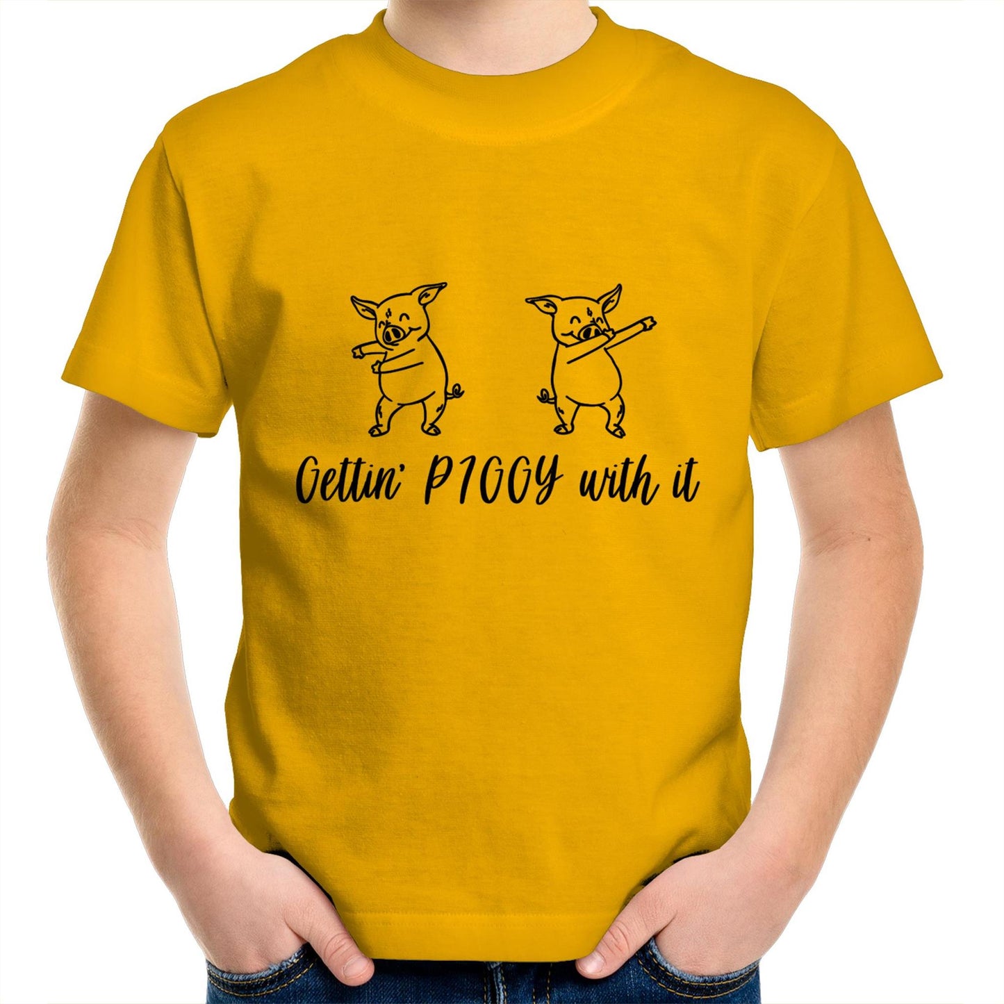 Gettin' PIGGY with it Kids tee